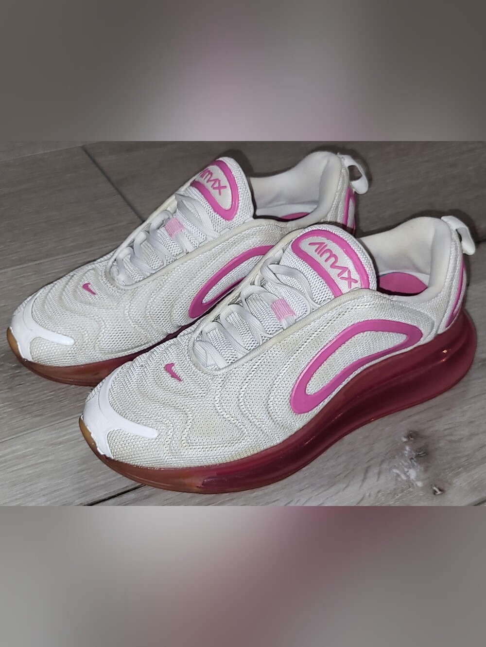 ✔️ Women's White & Pink Nike Air Max 720